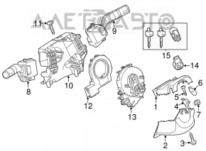 Comutatorul de sub volan stânga Mazda3 MPS 09-13