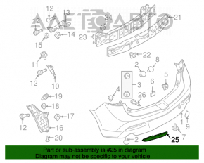 Катафот отражатель заднего бампера правый Mazda3 MPS 09-13