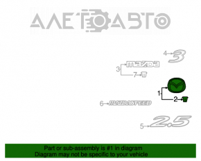 Emblema capacului portbagajului Mazda3 MPS 09-13.