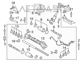 Рейка рулевая Mazda3 MPS 09-13