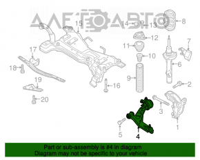 Maneta inferioară dreapta față Mazda3 MPS 09-13