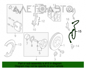 Senzor ABS față stânga Mazda3 2.3 03-08