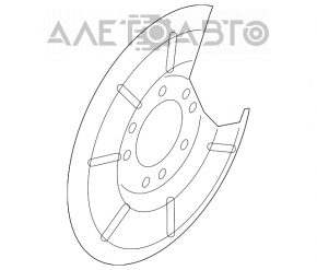 Capacul discului de frână din spate stânga Mazda3 MPS 09-13