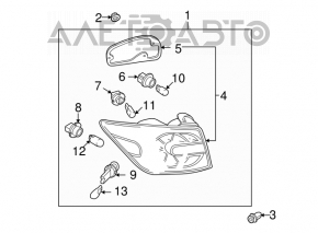 Фонарь правый Mazda CX-7 06-09