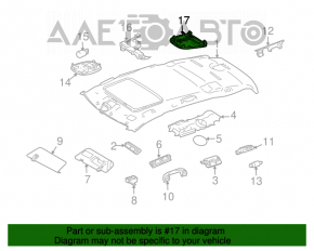 Plafonul de iluminare al pasagerilor de la Mercedes X164 GL este bej.