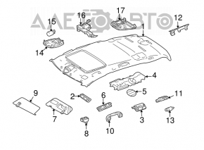 Plafonul de iluminare pentru pasagerii Mercedes W164 ML.