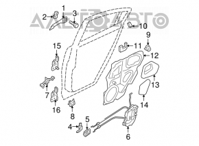 Blocare ușă spate stânga Mazda3 03-08