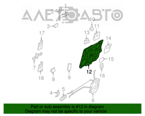 Inserție interioară ușă față stânga Mazda3 03-08