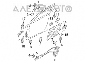 Manerul ușii exterioare față stânga Mazda3 03-08 nou, neoriginal.