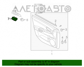 Controlul geamului electric din față stânga Mazda3 03-08 negru, 1 auto