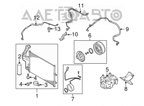 Radiatorul condensatorului de aer condiționat Mazda3 2.3 03-08 nou aftermarket