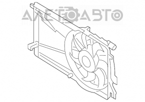 Difuzorul capacului radiatorului gol Mazda3 2.3 03-08 nou neoriginal.