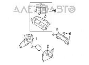 Capacul arcului drept Mazda3 03-08