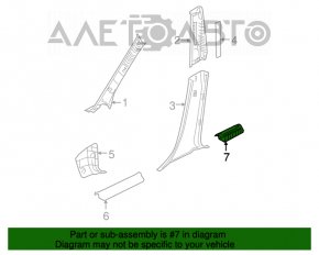 Capacul pragului din spate stânga Mazda3 03-08 HB