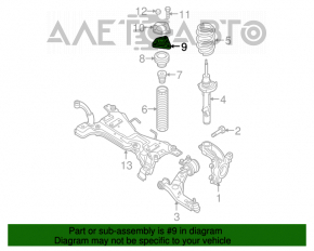 Опора передняя правая Mazda3 MPS 09-13