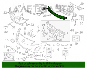 Абсорбер переднего бампера Mazda3 MPS 09-13