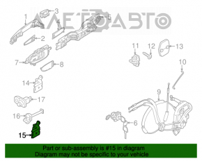 Петля двери нижняя передняя правая Infiniti G25 G35 G37 4d 06-14