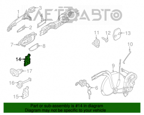 Buclele ușii din față inferioară stângă Infiniti G25 G35 G37 4d 06-14