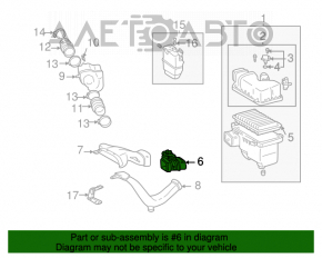 Ventilul de aer Toyota Sienna 04-10 3.3 3.5 are fixarea ruptă.