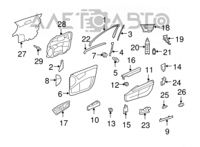 Capacul ușii cu un buzunar pe partea din față stângă Mercedes W221