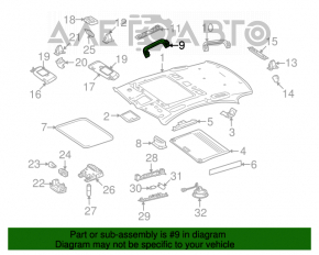 Manerul plafonului din față al Mercedes W221