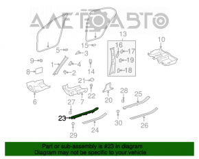 Capac prag fata stanga Mercedes W221