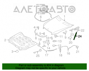 Amortizorul capotei dreapta pentru Mercedes W221