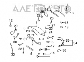 Balama capac portbagaj stanga Mercedes W221 nou original OEM