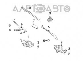 Brat stergator dreapta Mercedes W221 nou original OEM