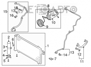 Condensator radiator aer conditionat Nissan 350z nou original OEM