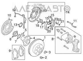 Senzorul ABS spate pentru Nissan 350z, pereche, 49072523