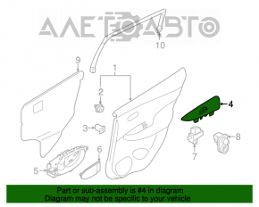 Maneta de control a geamului electric spate stânga pentru Nissan Leaf 11-12