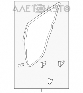 Garnitura ușii din spate stânga pentru Nissan Leaf 11-12