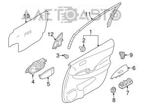 Senzor inchidere usa fata dreapta Nissan Leaf 11-13 nou original OEM