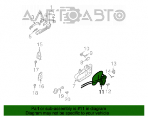 Blocare ușă spate dreapta Nissan Murano z50 03-08