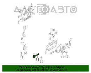 Limitatorul ușii din spate stânga Nissan Murano z50 03-08