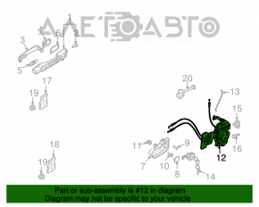 Blocarea ușii din față stânga Nissan Murano z50 03-08