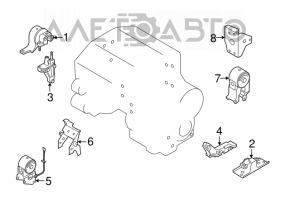 Pernele motorului stâng Nissan Murano z50 03-08