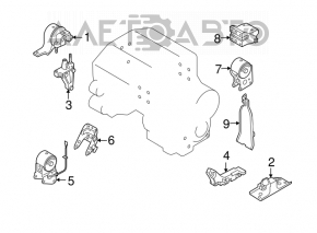 Подушка двигателя центральная Nissan Murano z50 03-08