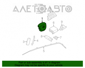 Airbag-ul de siguranță în volanul șoferului Nissan Murano z50 03-08 negru, uzură