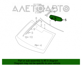 Зеркало внутрисалонное Nissan Murano z50 03-08 черн пустое