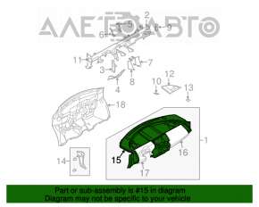 Торпедо передняя панель без AIRBAG Nissan Murano z50 03-08