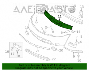 Absorbantul de bara fata Nissan Murano z50 03-08 are ghidaje rupte.