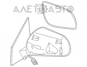 Oglindă laterală stângă Nissan Murano z50 03-08, 9 pini, fără capac