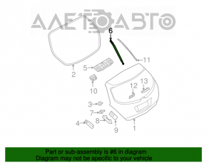 Amortizorul ușii portbagajului stâng Nissan Murano z50 03-08