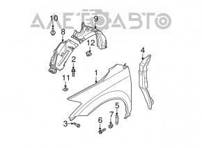 Aripa din față stânga Nissan Murano z50 03-08 grafit