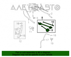 Matura trapezoidală cu motor pentru Nissan Murano z50 03-08.