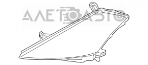 Far dreapta față Nissan Murano z50 03-08, gol, cu halogen, pentru polizare.