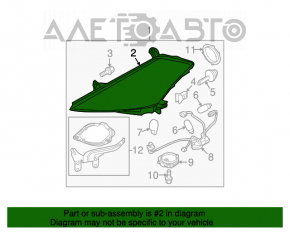 Far dreapta față Nissan Murano z50 03-08, gol, cu halogen, pentru polizare.