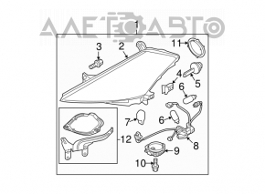 Far stânga față Nissan Murano z50 03-08 gol halogen pentru polizare